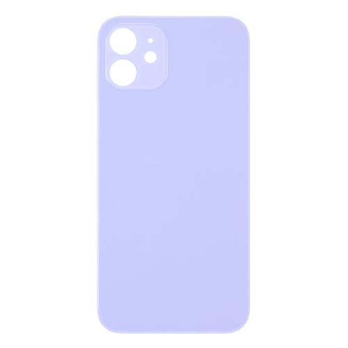 Back Glass Compatible for iPhone 12 (Large Camera Hole) (Aftermarket) - Purple